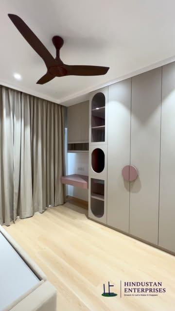 Bedroom storage installation at the Kharadi residential interior project