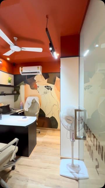 Entry-side interior view of the Skin Laser Clinic project in Kalyani Nagar